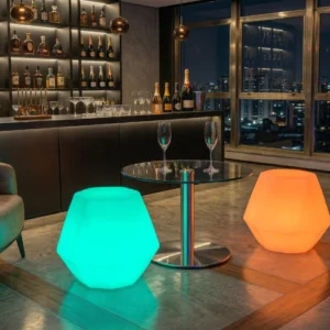 puff diamante led rgb — a peça que rouba os olhares do evento